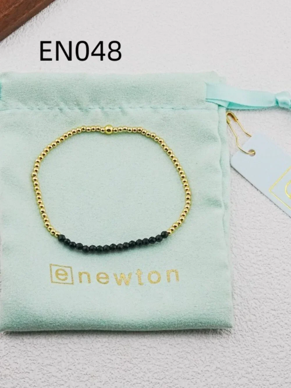 Enewton Lapis Lazuli Natural Stone & Gold Bead Bracelet